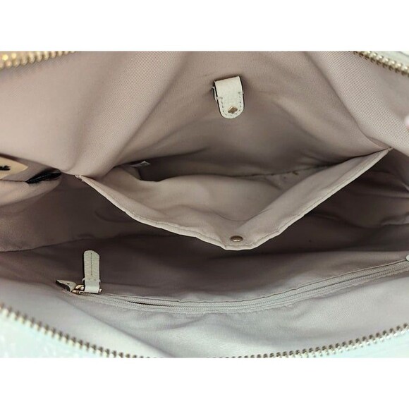 Chic Kate Spade White & Tan Pebbled Leather Shoulder Bag - Picture 5 of 11